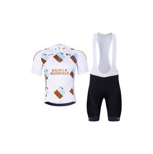 BONAVELO Cyklistický krátký dres a krátké kalhoty - AG2R LA MONDIALE - černá/vícebarevná