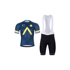 BONAVELO Cyklistický krátký dres a krátké kalhoty - AQUA BLUE - černá/modrá