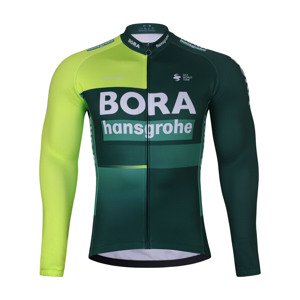 BONAVELO Cyklistický dres s dlouhým rukávem zimní - BORA 2024 WINTER - zelená XS