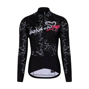HOLOKOLO Cyklistická zateplená bunda - GRAFFITI LADY - černá XL
