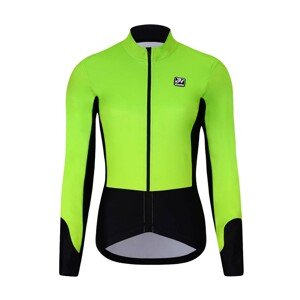 HOLOKOLO Cyklistická zateplená bunda - CLASSIC LADY - černá/žlutá/zelená 2XL