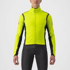 CASTELLI Cyklistická zateplená bunda - ALPHA RoS 2 - žlutá XL