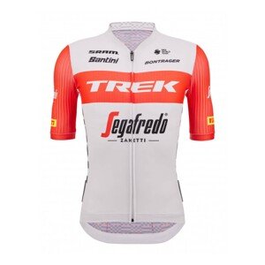 SANTINI Cyklistický dres s krátkým rukávem - TREK SEGAFREDO 2022 ORIGINAL - červená/bílá 2XL