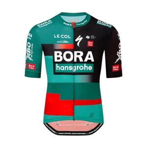 LE COL Cyklistický dres s krátkým rukávem - BORA HANSGROHE 2023 SPORT REPLICA - červená/zelená/černá M
