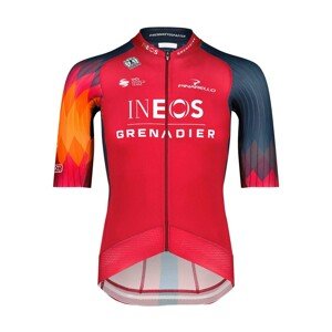 BIORACER Cyklistický dres s krátkým rukávem - INEOS GRENADIERS 2023 EPIC RACE - červená/modrá 2XL