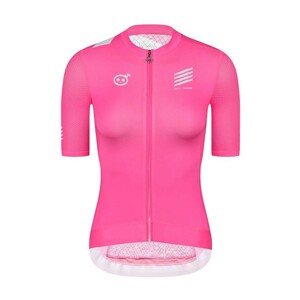 MONTON Cyklistický dres s krátkým rukávem - SKULL TUESDAY LADY - bílá/růžová XL