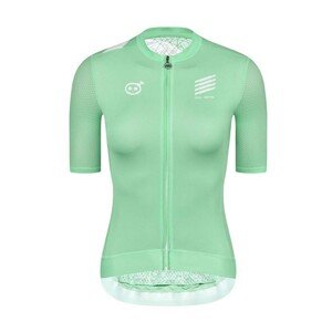 MONTON Cyklistický dres s krátkým rukávem - SKULL III LADY - zelená/bílá XS
