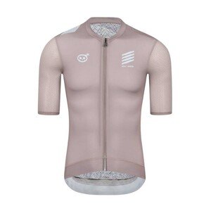 MONTON Cyklistický dres s krátkým rukávem - SKULL III - bílá/růžová M