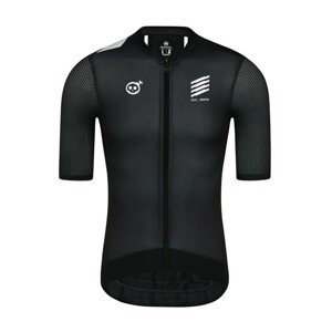 MONTON Cyklistický dres s krátkým rukávem - SKULL III - černá/bílá 2XL