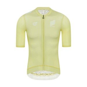 MONTON Cyklistický dres s krátkým rukávem - SKULL III - bílá/žlutá L