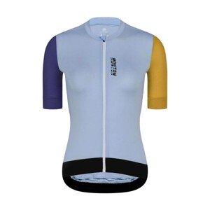 MONTON Cyklistický dres s krátkým rukávem - TRAVELER EVO LADY - modrá/žlutá/fialová M