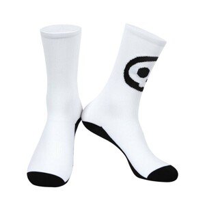 MONTON Cyklistické ponožky klasické - SKULL - bílá/černá UNI