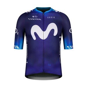 GOBIK Cyklistický dres s krátkým rukávem - MOVISTAR 23 INFINITY - modrá/bílá M