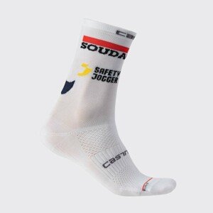 CASTELLI Cyklistické ponožky klasické - SOUDAL QUICK-STEP 23 - bílá S-M