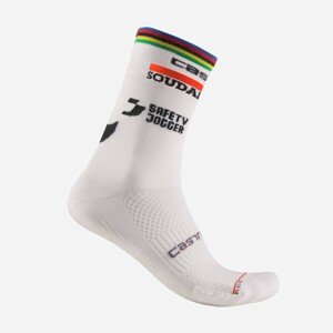 CASTELLI Cyklistické ponožky klasické - SOUDAL QUICK-STEP 23 - bílá 2XL