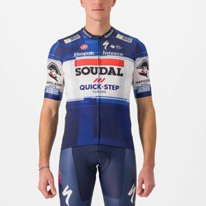 CASTELLI Cyklistický dres s krátkým rukávem - SOUDAL QUICK-STEP 23 - bílá/modrá 2XL