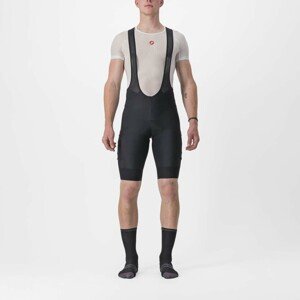 CASTELLI Cyklistické kalhoty krátké s laclem - UNLIMITED CARGO - černá