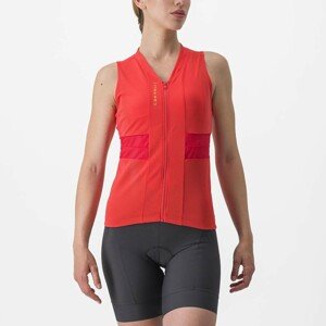 CASTELLI Cyklistický dres bez rukávů - ANIMA 4 LADY - oranžová XL