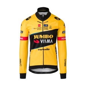 AGU Cyklistická zateplená bunda - JUMBO-VISMA 2023 - černá/žlutá 2XL