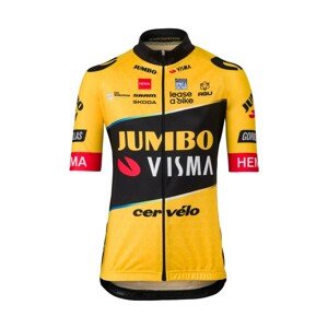 AGU Cyklistický dres s krátkým rukávem - JUMBO-VISMA 23 KIDS - žlutá/černá