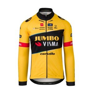 AGU Cyklistický dres s dlouhým rukávem letní - JUMBO-VISMA 2023 - černá/žlutá 2XL