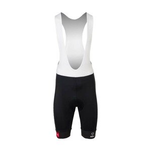 AGU Cyklistické kalhoty krátké s laclem - JUMBO-VISMA 2023 - černá/žlutá L