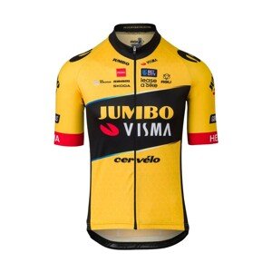 AGU Cyklistický dres s krátkým rukávem - JUMBO-VISMA 2023 - žlutá/černá S