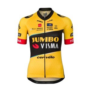 AGU Cyklistický dres s krátkým rukávem - JUMBO-VISMA 23 LADY - žlutá/černá S