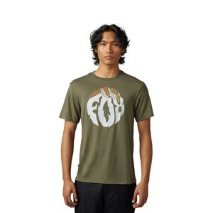 FOX Cyklistické triko s krátkým rukávem - TURNOUT - zelená