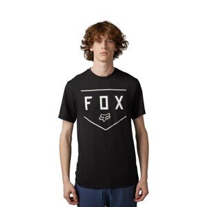 FOX Cyklistické triko s krátkým rukávem - SHIELD - černá L
