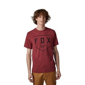 FOX Cyklistické triko s krátkým rukávem - SHIELD - bordó 2XL