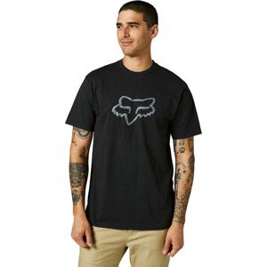 FOX Cyklistické triko s krátkým rukávem - LEGACY FOX HEAD - černá M