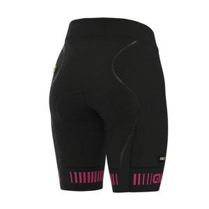 ALÉ Cyklistické kalhoty krátké bez laclu - GRAPHICS PRR STRADA LADY - černá/růžová 3XL