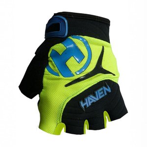 HAVEN Cyklistické rukavice krátkoprsté - DEMO  - zelená/modrá L