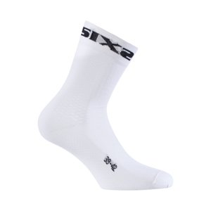 SIX2 Cyklistické ponožky klasické - WHITE SHORT - bílá 35-38