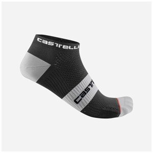 CASTELLI Cyklistické ponožky kotníkové - LOWBOY 2 - černá/bílá