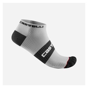 CASTELLI Cyklistické ponožky kotníkové - LOWBOY 2 - černá/bílá S-M