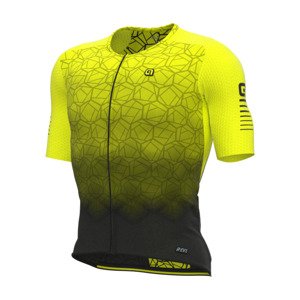 ALÉ Cyklistický dres s krátkým rukávem - R-EV1  VELOCITY - žlutá L