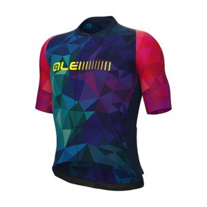 ALÉ Cyklistický dres s krátkým rukávem - VALLEY PR-E - modrá S