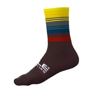 ALÉ Cyklistické ponožky klasické - MUD - žlutá 44-47