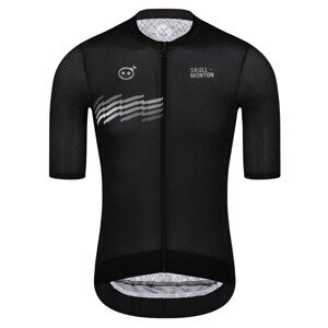 MONTON Cyklistický dres s krátkým rukávem - SKULL THUNDER - černá XS
