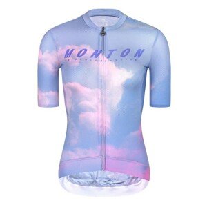 MONTON Cyklistický dres s krátkým rukávem - EVENINGGLOW LADY - fialová/světle zelená/růžová XS