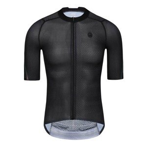 MONTON Cyklistický dres s krátkým rukávem - PRO CARBONFIBER - černá M