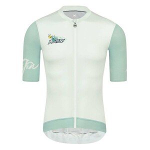 MONTON Cyklistický dres s krátkým rukávem - FUNNYBUGS - světle modrá/bílá