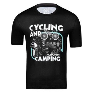 MONTON Cyklistické triko s krátkým rukávem - CAMPING - černá XS