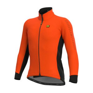 ALÉ Cyklistická zateplená bunda - SOLID FONDO WINTER - oranžová