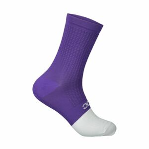 POC Cyklistické ponožky klasické - FLAIR - fialová/bílá S
