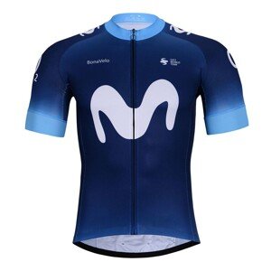 BONAVELO Cyklistický dres s krátkým rukávem - MOVISTAR 2023 - modrá S