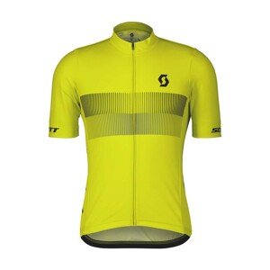 SCOTT Cyklistický dres s krátkým rukávem - RC TEAM 10 SS - žlutá/černá XL