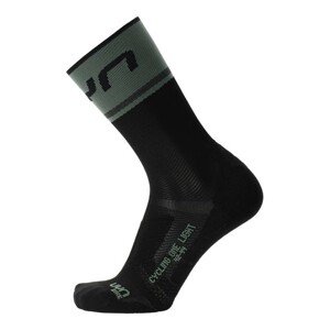 UYN Cyklistické ponožky klasické - ONE LIGHT - černá/zelená 42-44